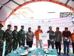 Bupati M. Yamin Menerima Secara Simbolis Bantuan Paket Masker, Sepatu Bot dan Minuman dari BANK BNI